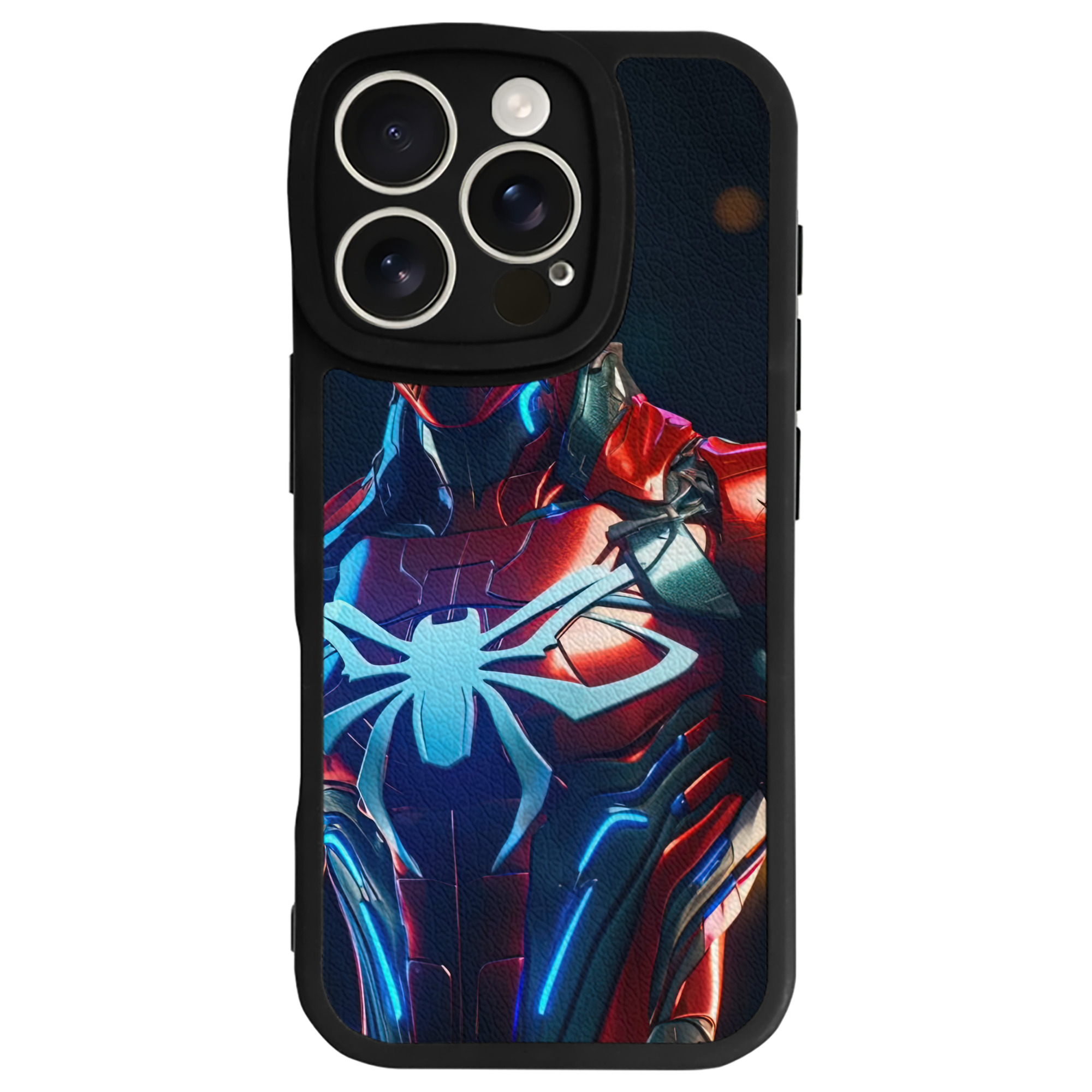 （画像用） Spider Man スパイダーマン 【iPhone 16シリーズ対応】シリコンスマホケース（レザー調） 材質：シリコン